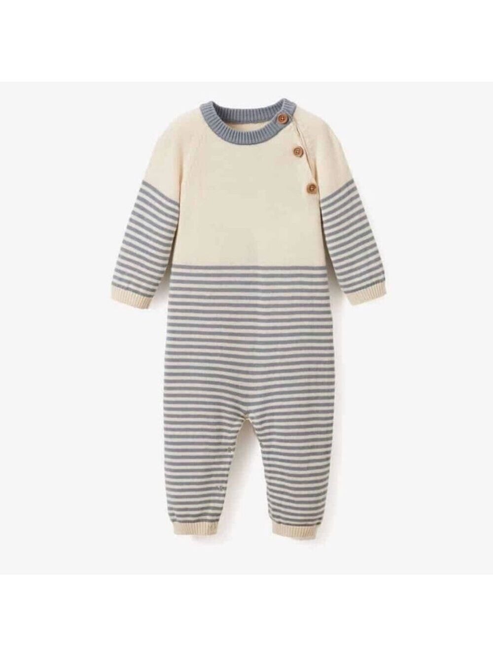 Elegant Baby Infant Striped One-Piece Cotton Sweater Jumpsuit Onesie NWT 3MO